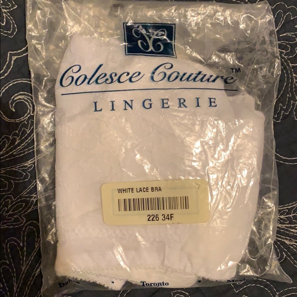 Colesce Couture Bullet Bra White Lace 226 34F